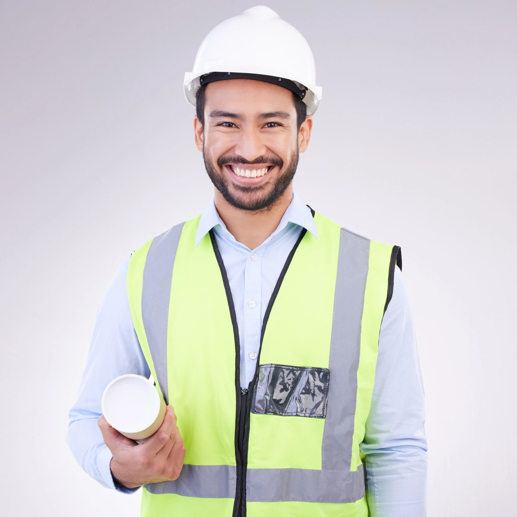 Construction professional portrait representing project oversight